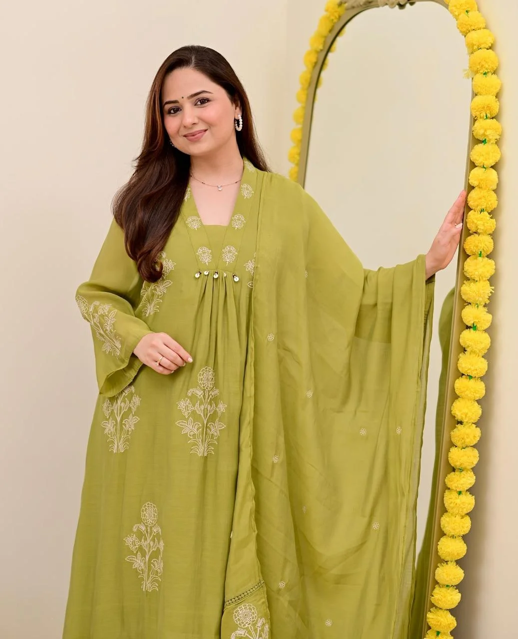 Mint Serenity | Pastel Green Kurta & Tapered Pant Set